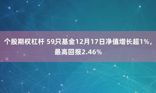 个股期权杠杆 59只基金12月17日净值增长超1%，最高回报2.46%