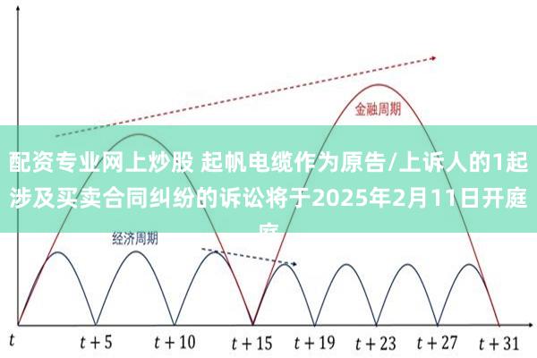 配资专业网上炒股 起帆电缆作为原告/上诉人的1起涉及买卖合同纠纷的诉讼将于2025年2月11日开庭